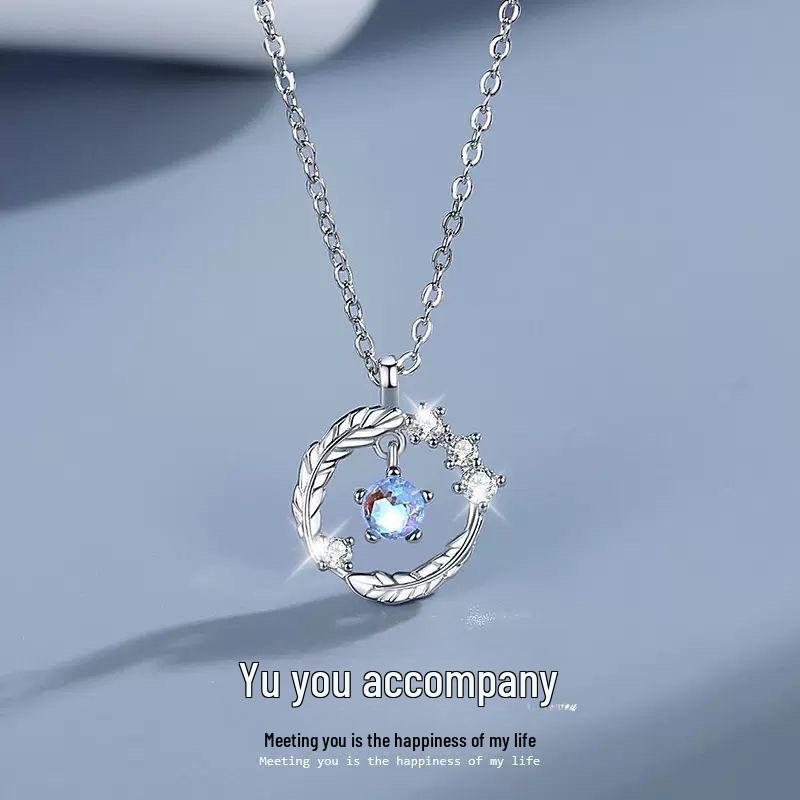 

Ожерелье из перьев лунного камня для женщин - элегантный подарок для девушки