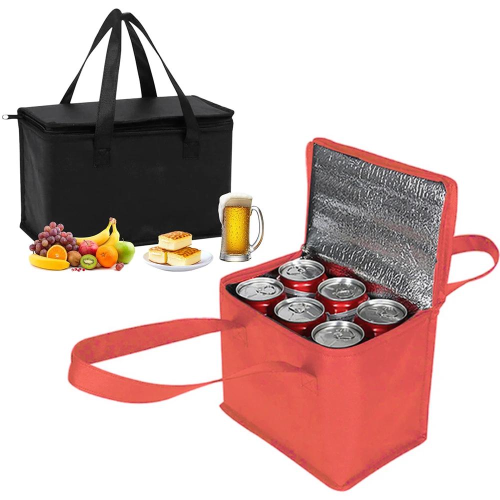 Thermal Delivery Bag Foldable Insulated Cooler for Food Beer Drinks High Capacity Lunch Tote for Couriers