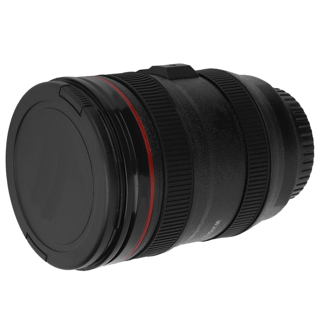 400ml Mini SLR Camera Lens Mug Plastic Coffee Mug With Keychain Portable Travel Wine Cup Stainless Steel Drinkware Creative Gift