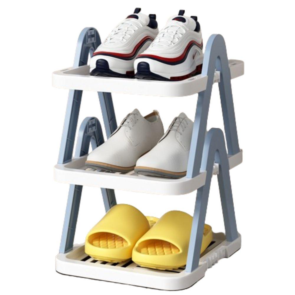 Plastic Shoe Cabinet Storage Stackable Cosmetic Storage Rack Layered Shoe Rack Home Furnishings