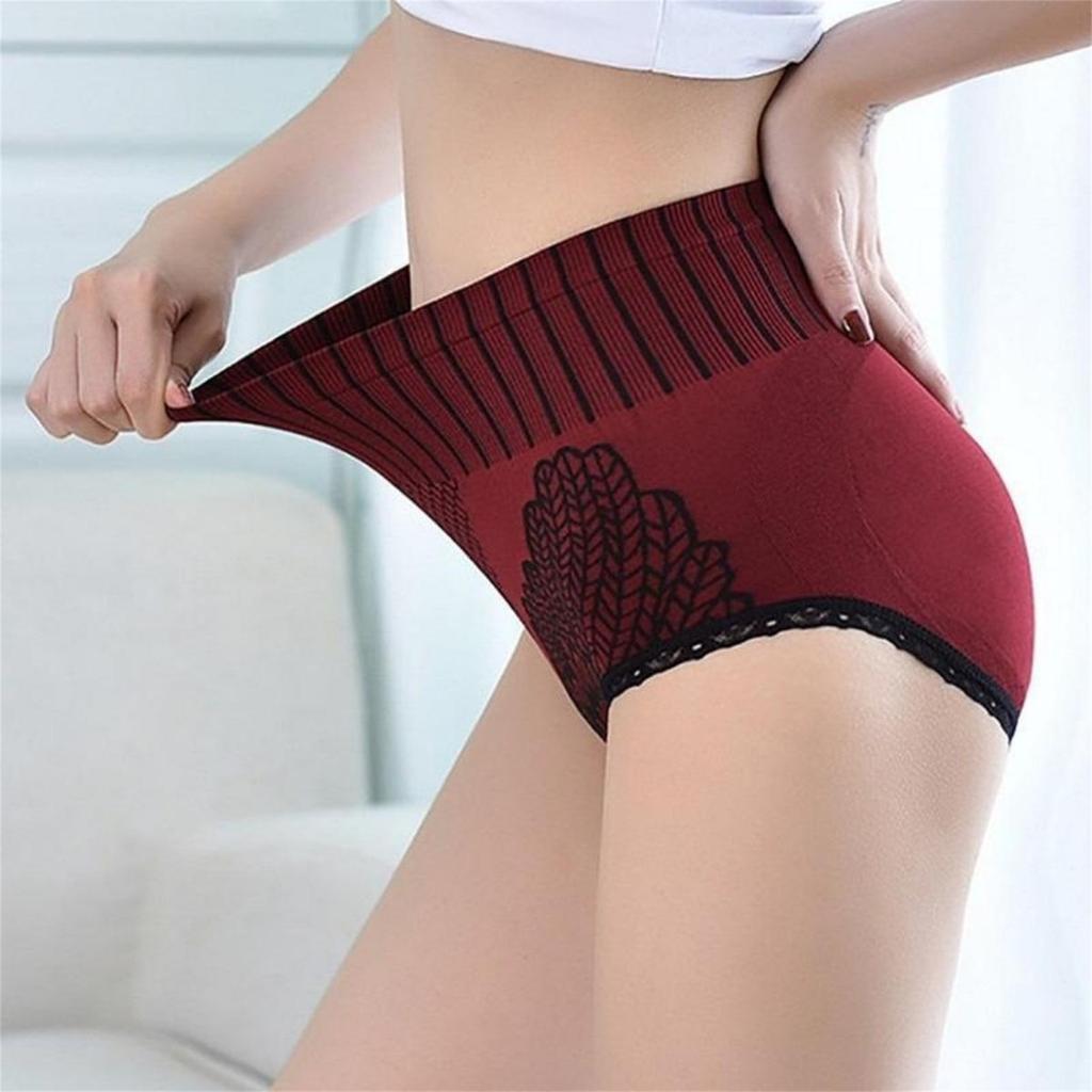 Women's High Waist Seamless Control Panties Body Shaper Underwear Soft Breathable Briefs Plus Size