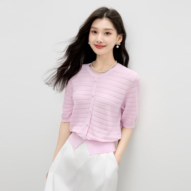 Women s Elegant Detachable Hood Knit Cardigan M