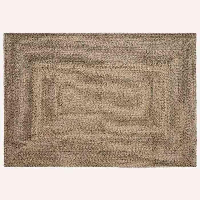 Tapis de zone - MAISON EXCLUSIVE - Tapis de zone - 100% jute fait main - 240 x 340 cm - Naturel et noir