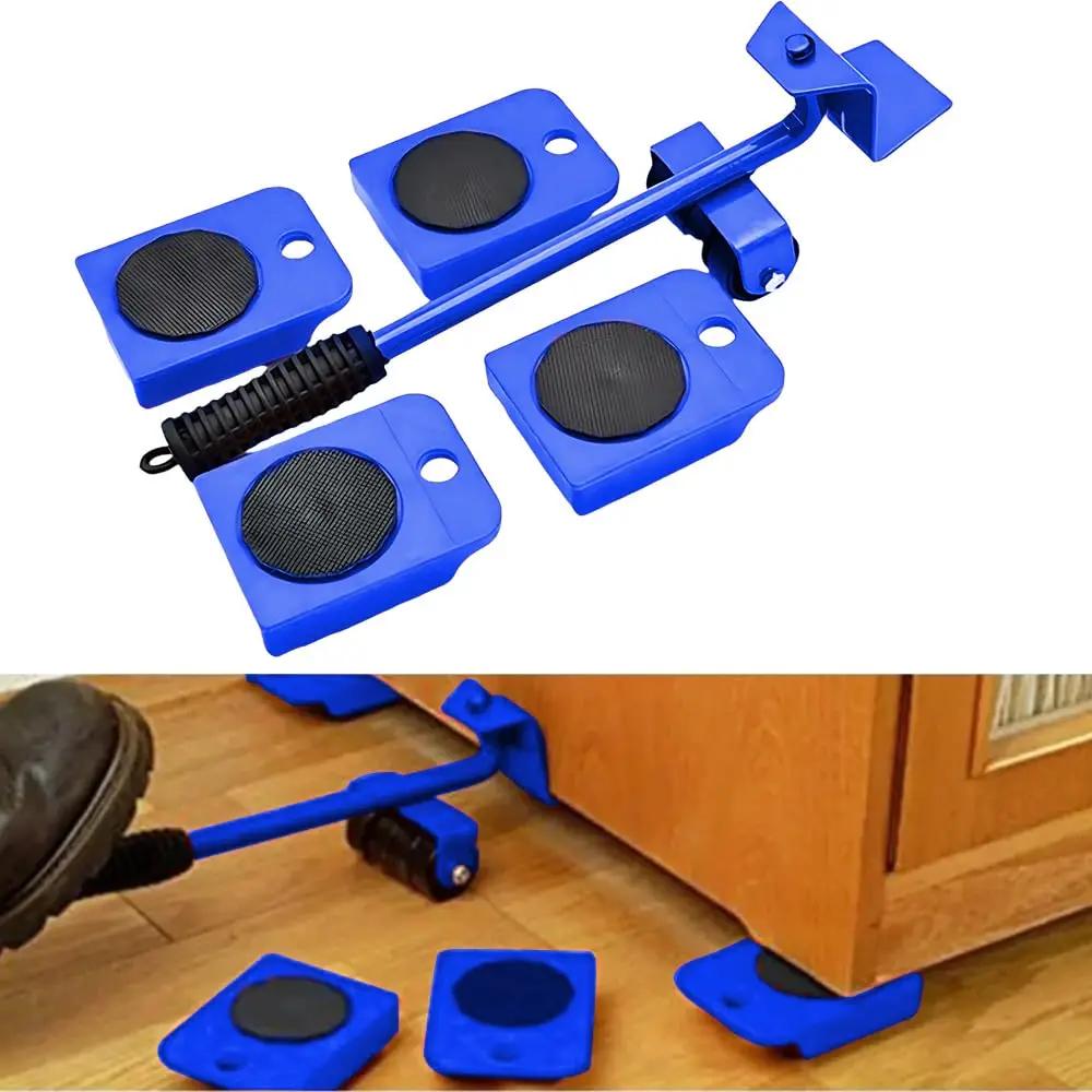 Furniture Mover with Wheels & Furniture Lifter Set, 360° Rotation Wheels Furniture Dolly, 220 Lbs Capacity