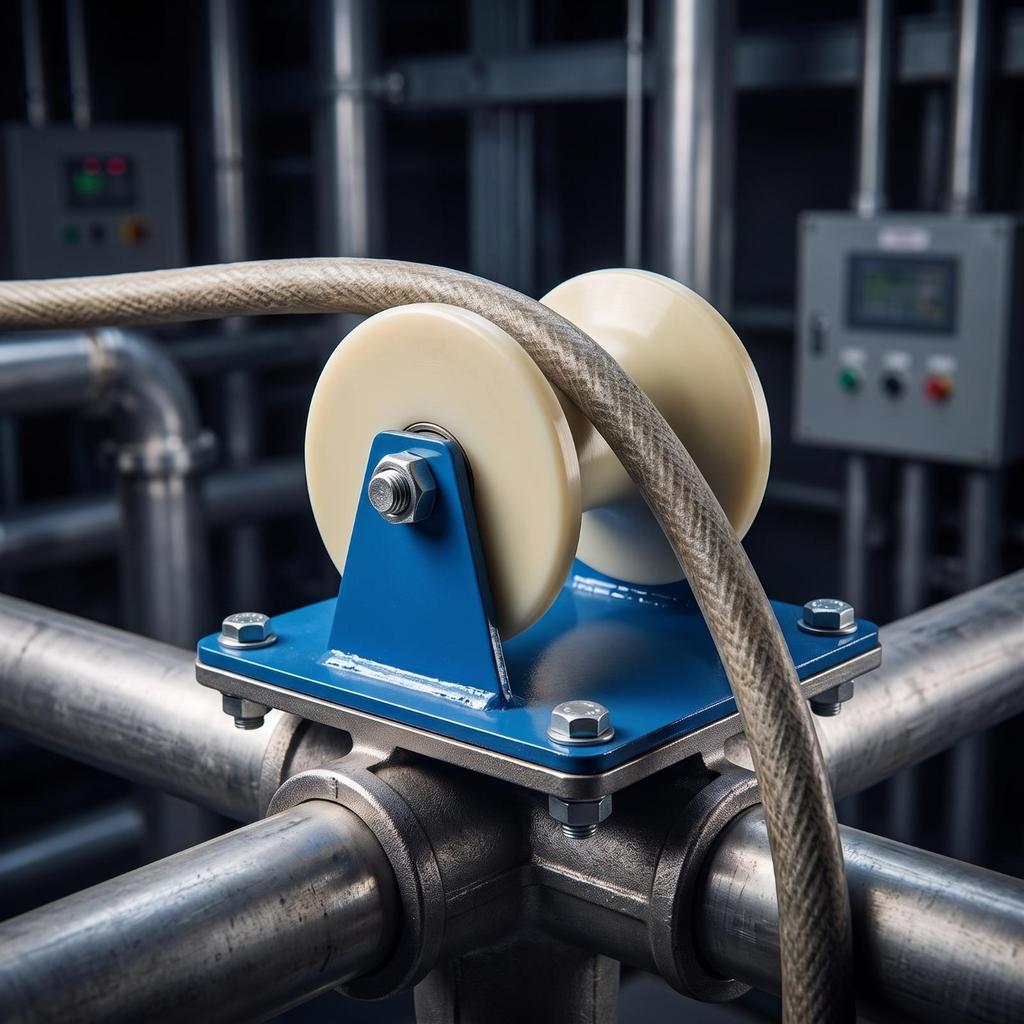 Cable Pulley with Mounting Plate Sturdy Wire Rope Guide Effortless