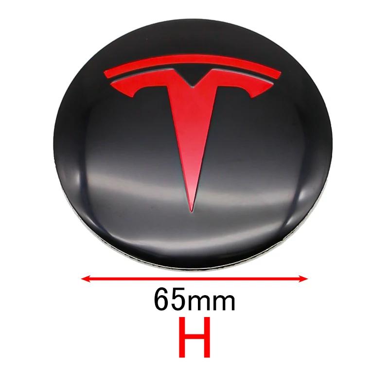 4Pc 65mm Car Wheel Hub Center Caps Emblem Stickers for Tesla Model 3 Y S X Roadster Hub Cap Center Cap Logo Sticker High Quality