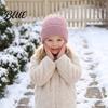 Fashionable Versatile Beanies Cap Windproof Hat Warm Winter Knitted for Kids Solid Color No Scratch