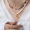 Crescent Moon Titanium Steel Pendant Natural Freshwater Pearl Necklace Western Empress Dowager Vintage Temperament Versatile Clavicle Chain Jewelry