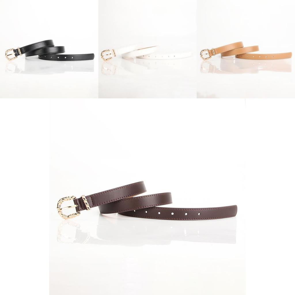 Fashion Womens Faux Leather Belt With Alloy Buckle For Casual And Office Wear