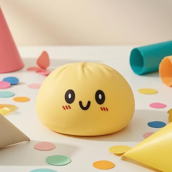 Stress Relief Toys Steamed Bun And Steamer Set Decompression Toy Soft TPR Durable Anxiety Relief Toy for Adults