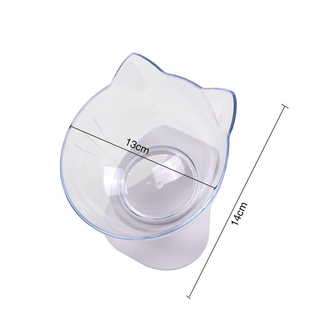 Non-Slip Double Cat Bowl with Elevated Design and Cat Ear Shaped for Pet Food