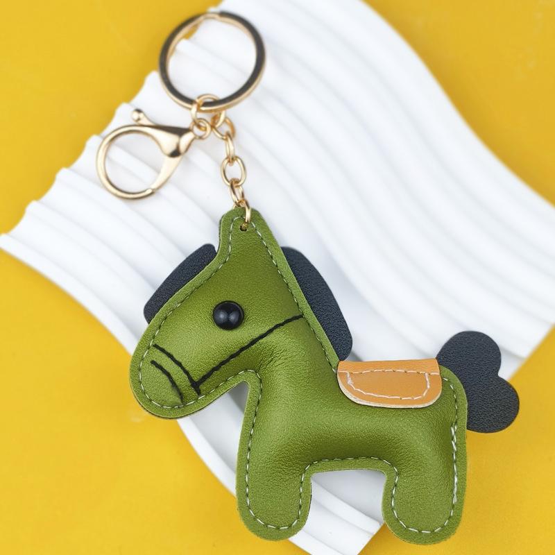 Year of the Horse, leather pony keychain pendant, simulated leather pony pendant, there will be money soon, trendy bag pendant.