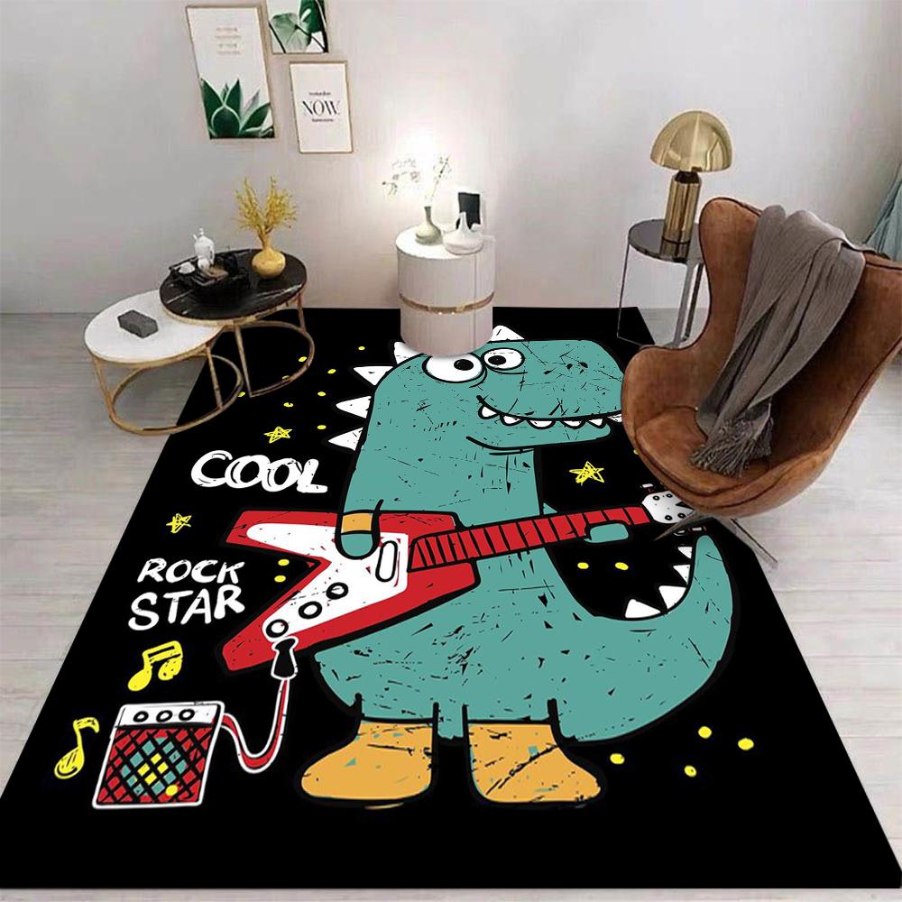 Cartoon Dinosaur Carpet Cartoon Living Room Bedroom Kitchen Sofa Table Balcony Rug Washable Mat Exquisite Home Ornaments