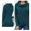 Autumn New Yellow Sweater Pullover Button High Lapel Solid Color Women's Long Sleeved Needle Casual Versatile