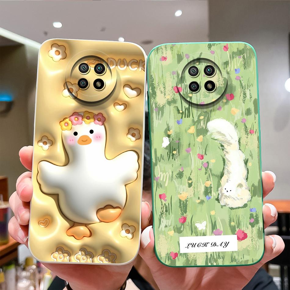 For Redmi Note 9T 9S Case Cute Trendy Back Cover For Xiaomi Redmi Note 9 S Note9t Soft Liquid Silicone Full Cover Design Fundas