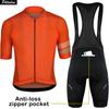 Phtxolue Men Cycling Set Anti-Loss Zipper Women Clothing Cycling Jersey Set Pro Bike Clothes Anti-UV MTB Bicycle Wear Suit Kit