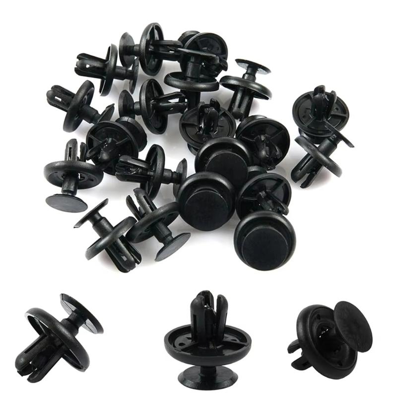 25pcs Push Clips Hood Engine Under Cover Clips for Vehicle Replacement Plastic Fastener Clips Automotive Accessories