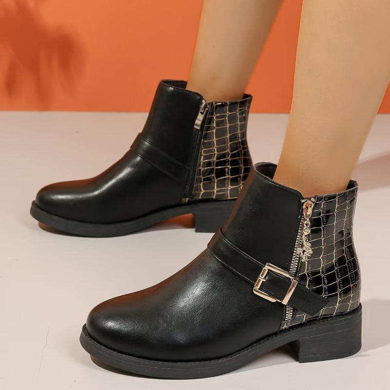 

Retro Shoes, Thick-soled Boots, Women s Shoes, New Slimming and Versatile Ankle Boots 43 чёрный