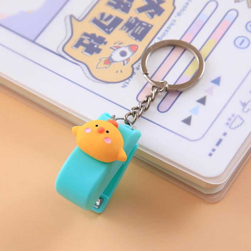 Cute Mini Animal Stapler Creative Portable Book Binding Machines Keychains School Supplies Office Accessories Stationery Gifts