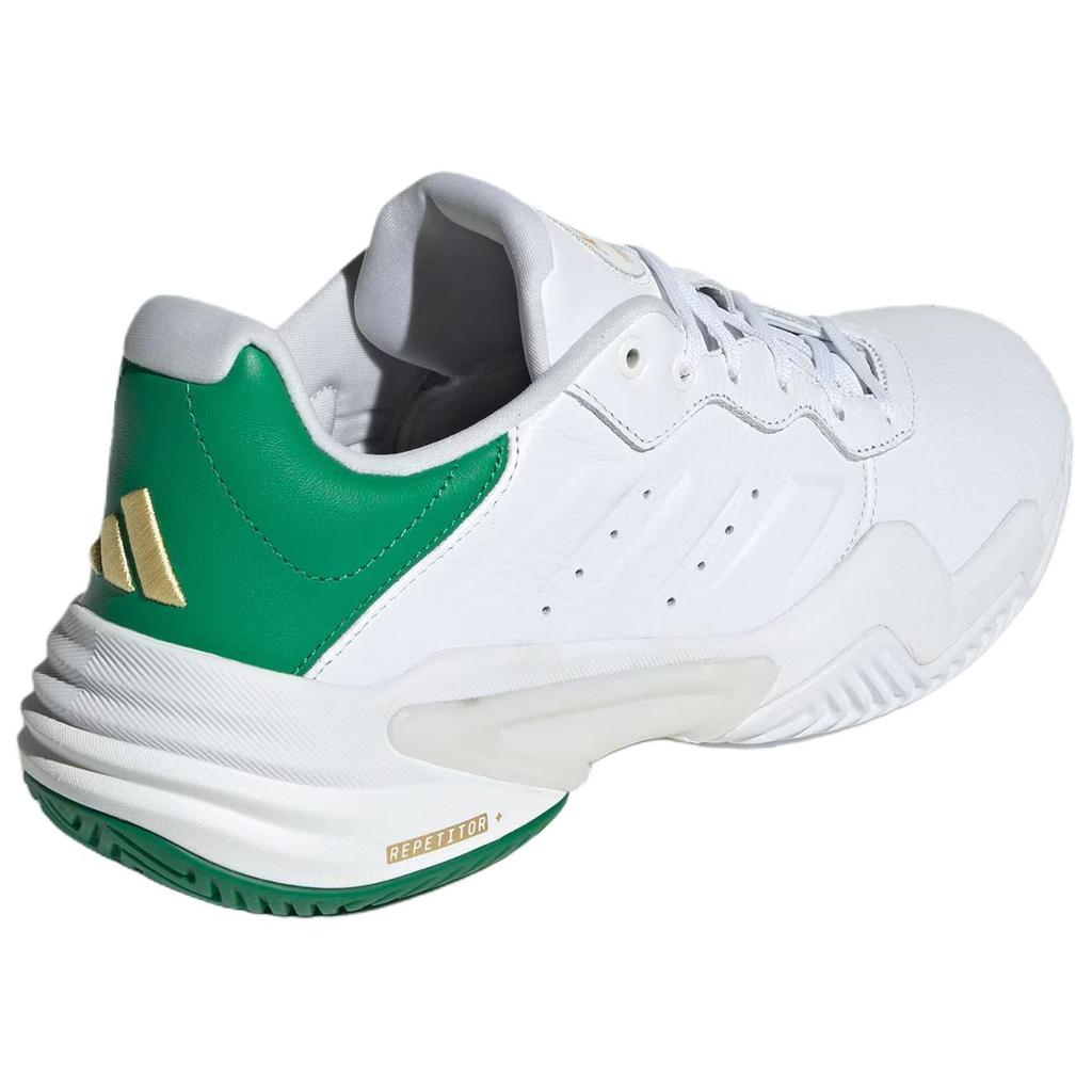 Adidas Barricade 13 M Leather Versatile Comfortable Non-Slip Durable Low-Top Tennis Shoes Men Sneakers White Green JP7237