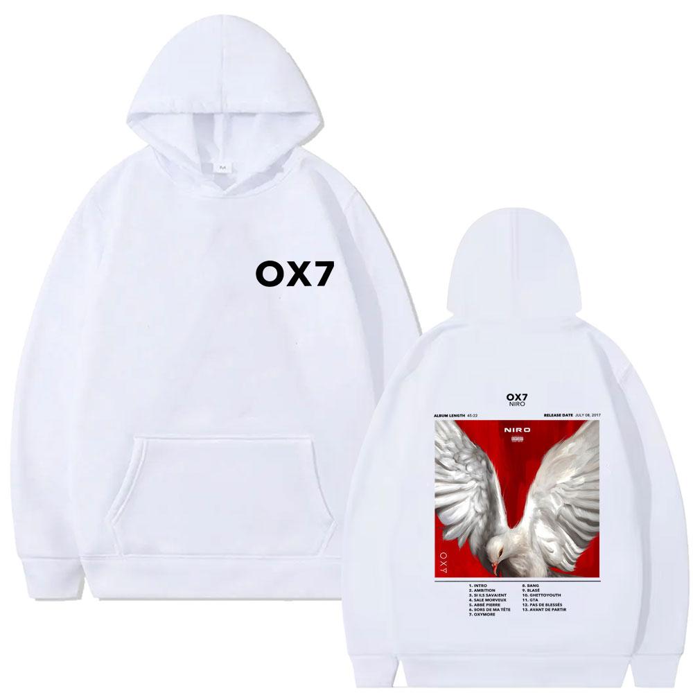 Rapper Niro OX7 Album Graphic Print Hoodie Male Fashion Oversized Pullover Hoodies Men Women Pop Music Hooded Sweatshirt
