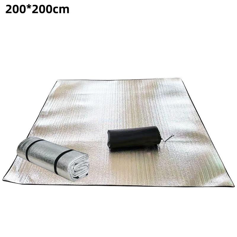 Двусторонняя алюминиевая пленка Туристический коврик для кемпинга 200x200cm