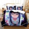 Anime Mieruko-chan The Girl Who Can Se Them Beding Set Printed Bed Linen Set With Pilowcase Bed Soft Duvet Cover Quen Super King-Sized Dimensionsd