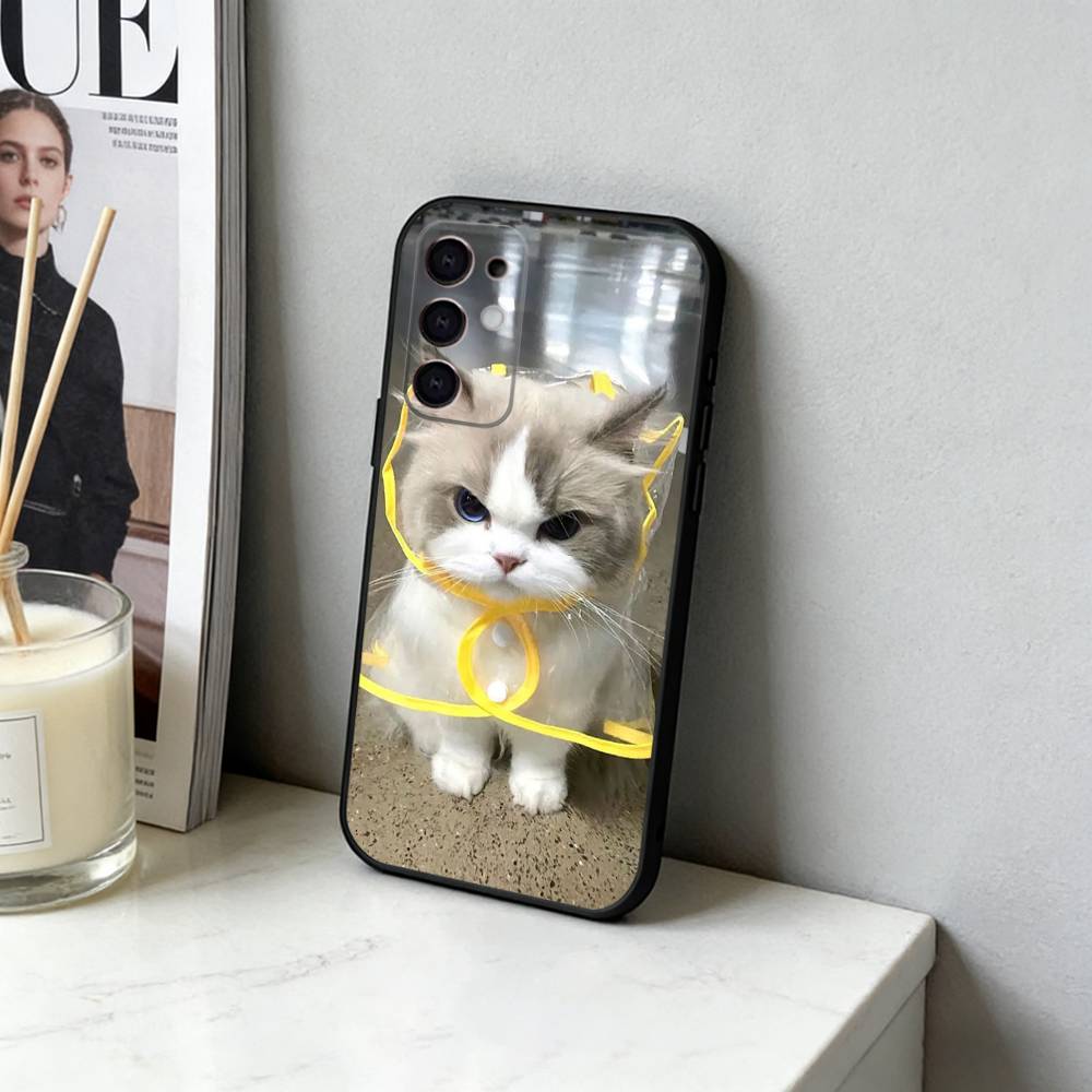 Funny Of Pet Cats  Phone Case For Samsung S25,24,23,22,30,21,10,9,Ultra,Plus,FE 5G Black Soft Case