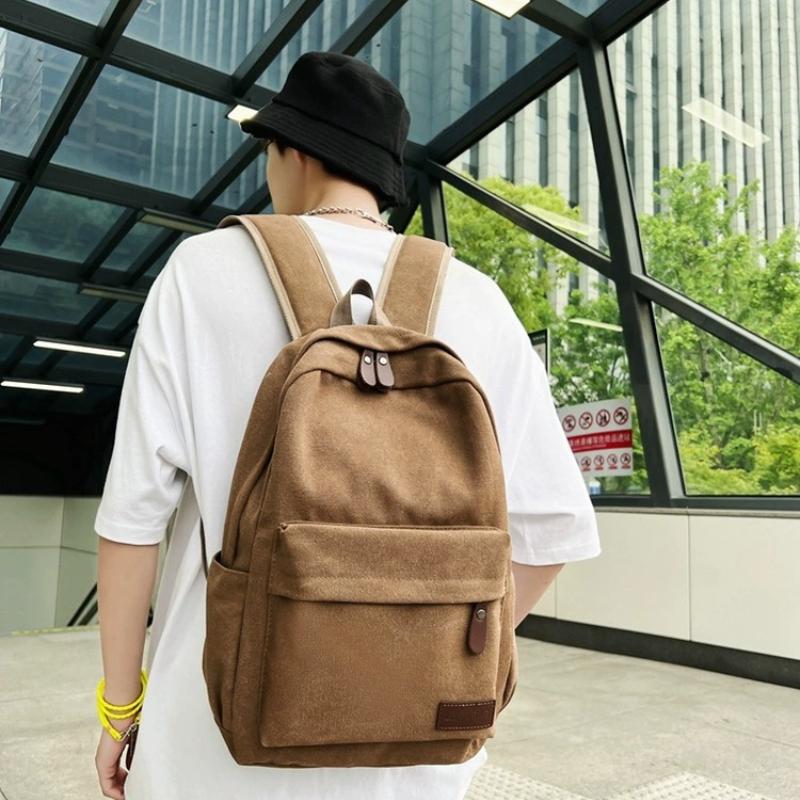 Leisure Out Canvas Backpack Large Capacity New Men's School Bag Outdoor Travel Oxford Cloth Men's and Women's Backpack Travel