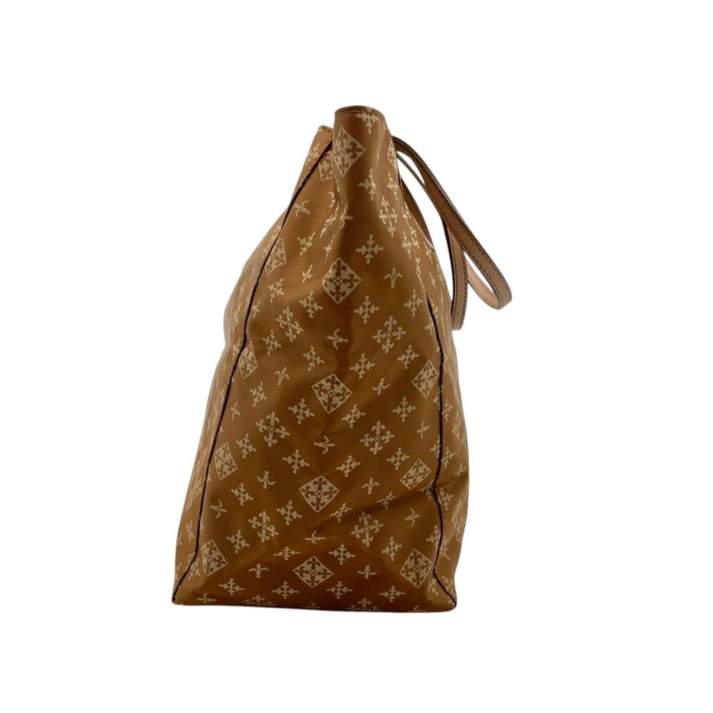 russet Tote Bag Monogram Monogram Pattern Nylon Tote BagTote Bag Brown Nylon/leather Women