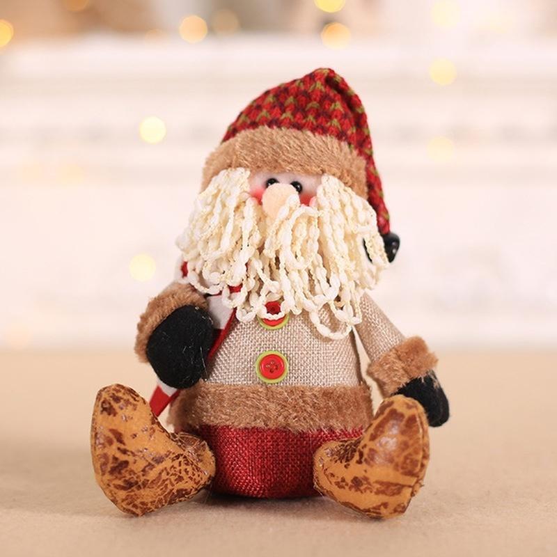 Cute Christmas Decoration Doll Santa Snowman Sitting Pose Doll Window Party Christmas Tree Doll Decoration Pendant
