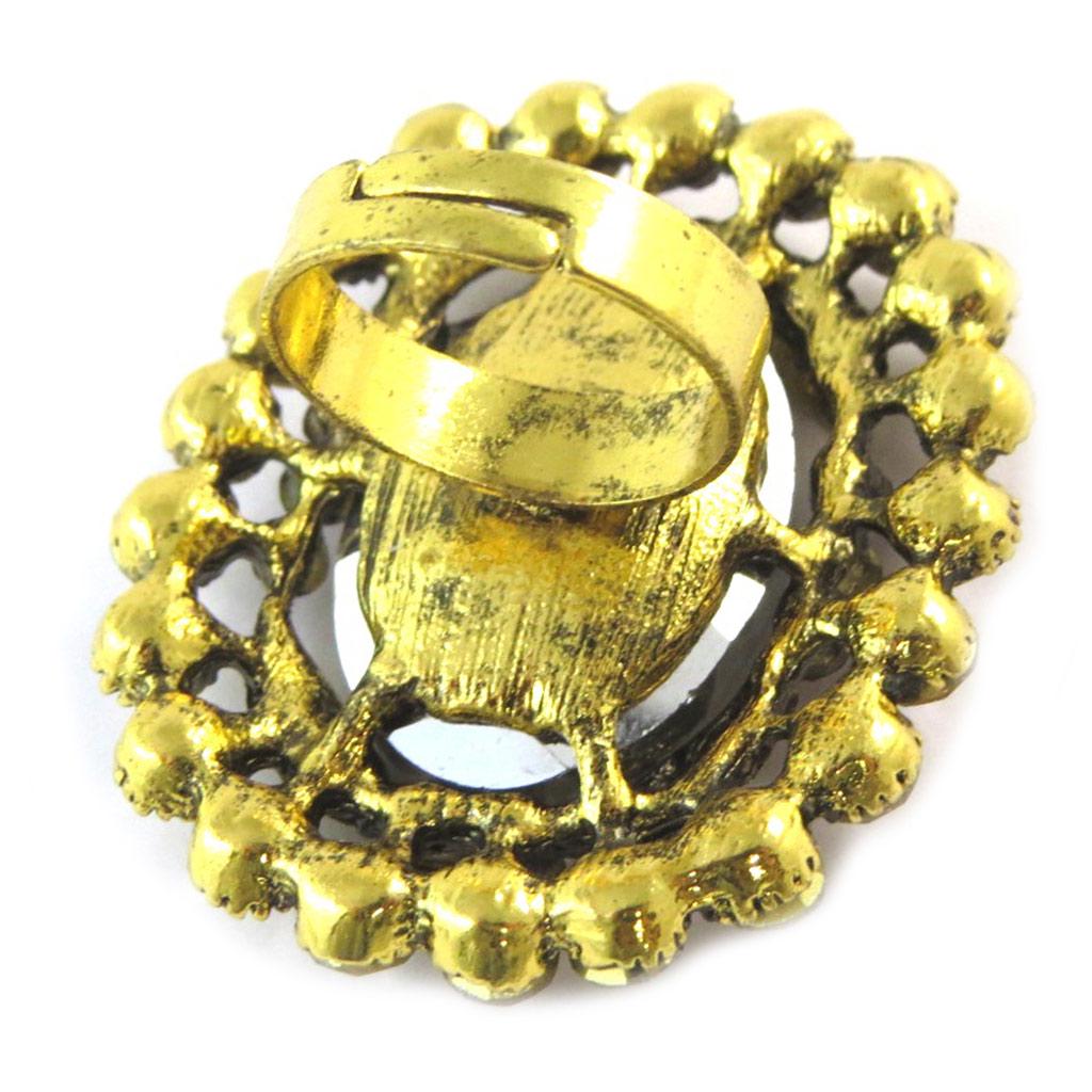 Les Trésors De Lily [N9298] - Golden Amber 'Sissi' Designer Ring