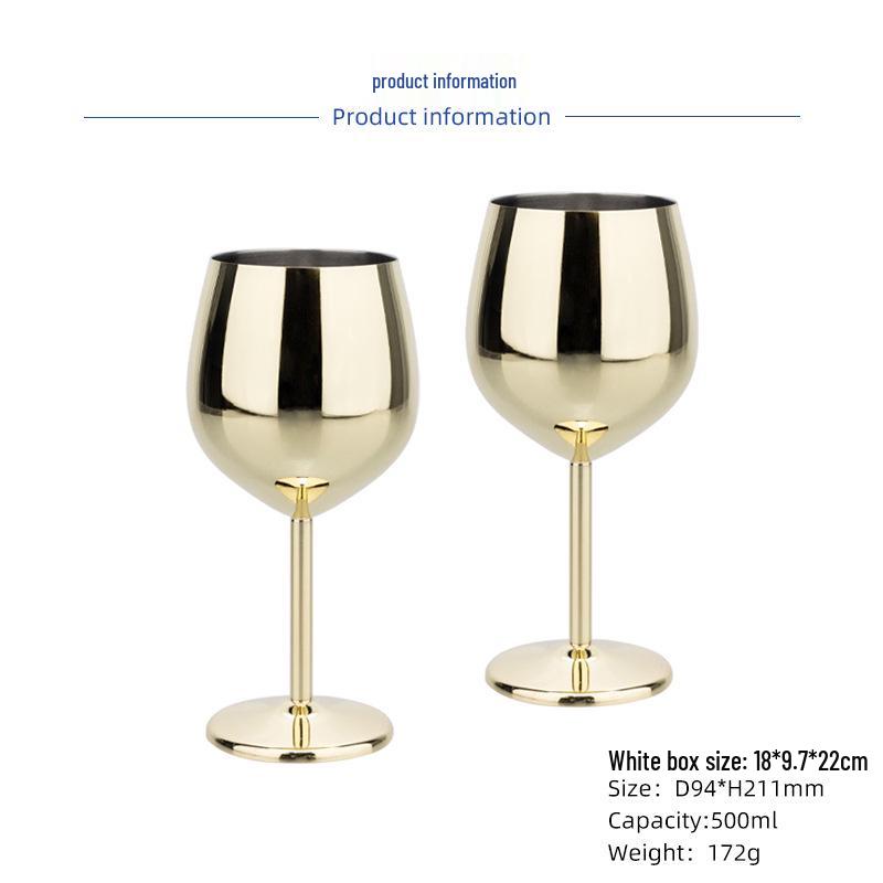 Europäisches Luxus-Wein- und Champagnerglas aus Edelstahl