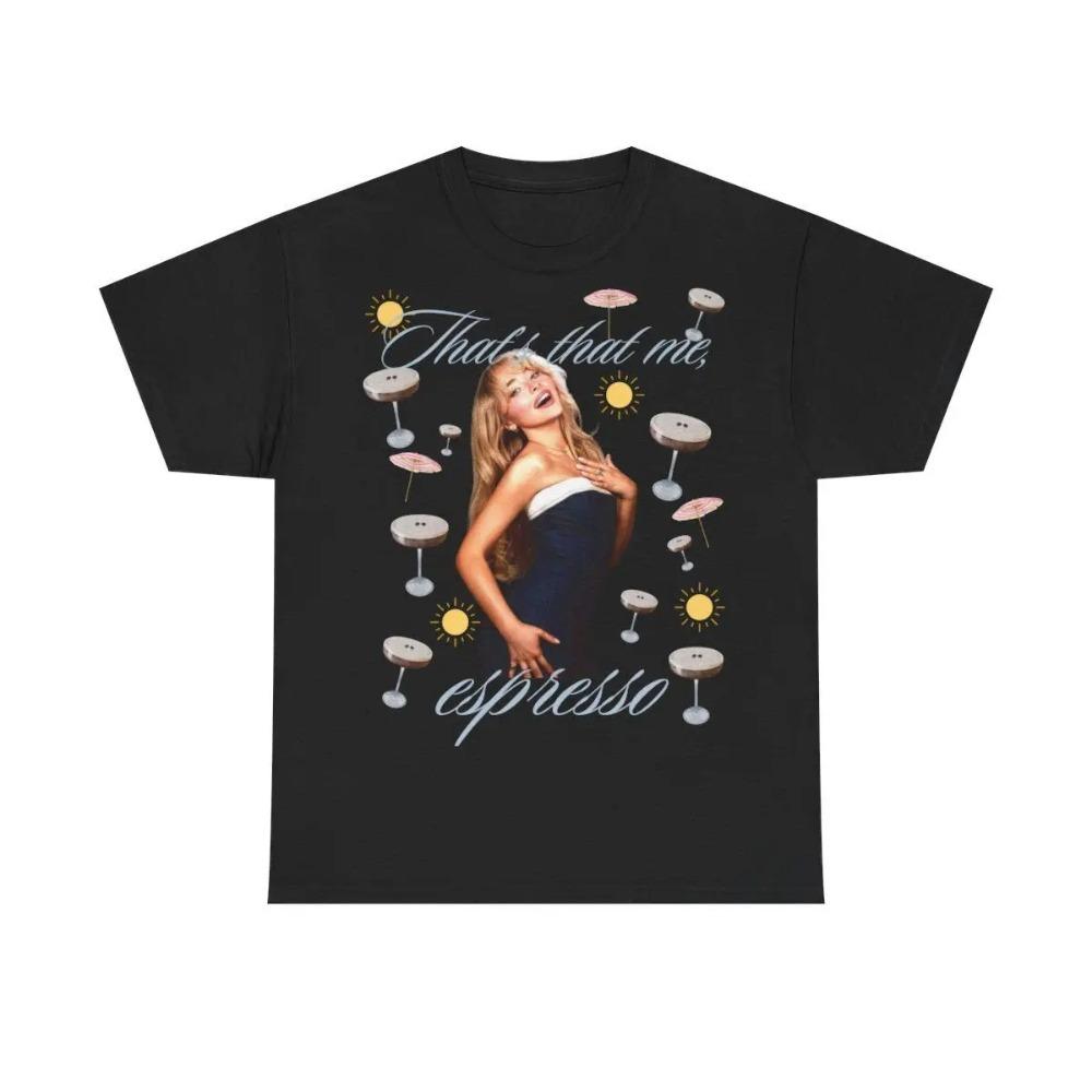 Sabrina Carpenter "Espresso" Vintage Oversized T-Shirt | Unisex Popmusik Streetwear Bequemes T-Shirt