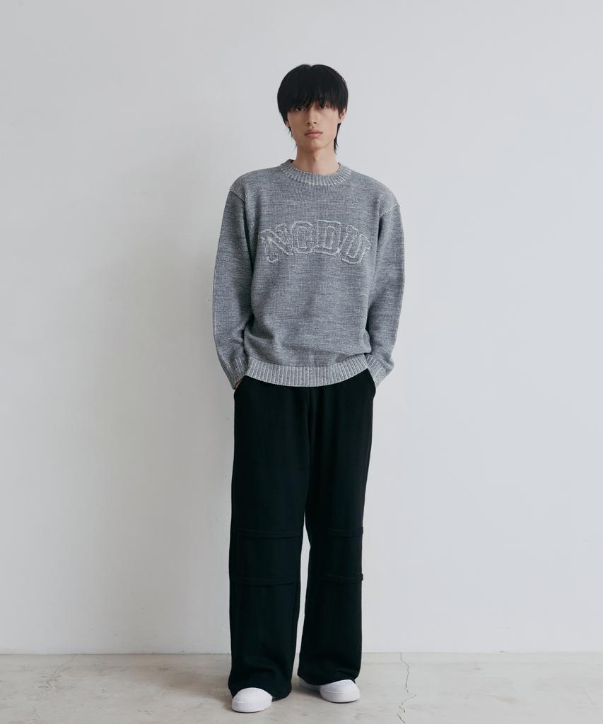 NODU Logo Ring Round Knit [Gray]