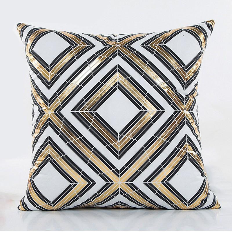 Short Plush Hot Stamping Home Pillow Cover Sofa Bedroom Cushion Cover Super Soft Pillow Cushion