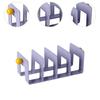 Acrylic Bookend Organizer Office Non Skid Minimalist Stand Rack Binder