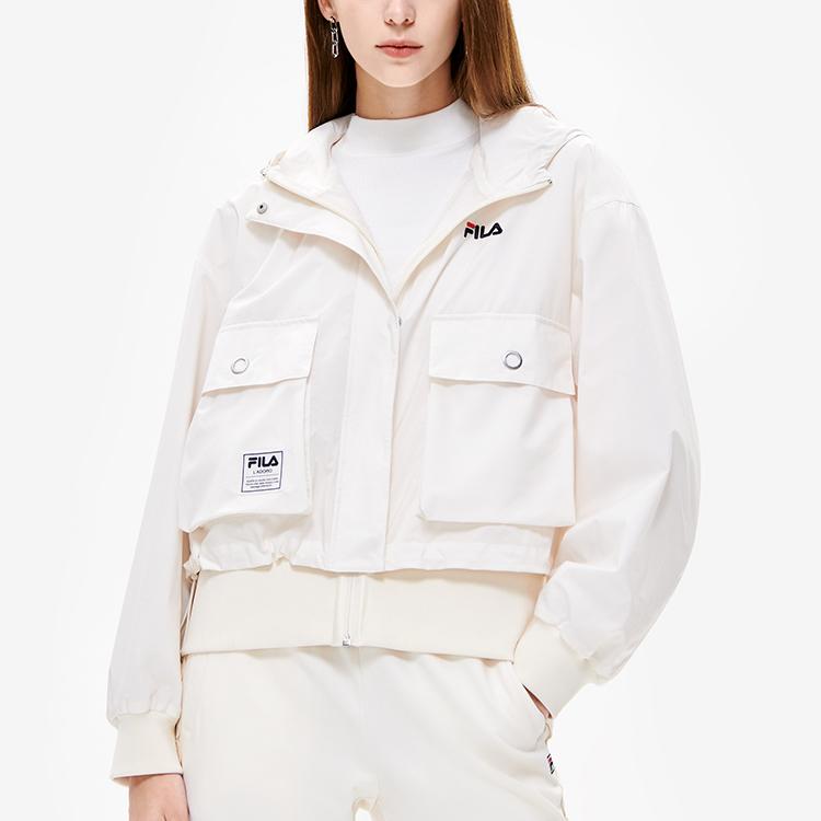 New FILA Jacket Fall Women's Jade Rabbit White F11W238703FIV