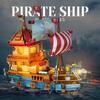 Ovly Pirate Ship Vintage Sailboats Building MOC Toy Educational Decorative Ornaments Caribbean Block Kit Children's Birthdays Gift