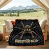 1PC Custom Name "Spider Web Design" Flannel Blanket Versatile,all-season Throw Suitable for the Living Room,bedroom,camping,travel,and Gift