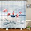 Flamingo Shower Curtain 3D Printing Plants Flowers Birds Waterproof Polyester Curtain Beach Shower Curtains Bathroom Home Decor