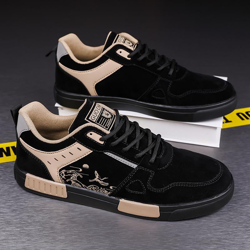 Flache vulkanisierte Sneaker Herrenmode Übergröße 47 Lässige Laufschuhe Herren Bequem Lässig Leder Übergröße Schuhe Herren-Sneaker