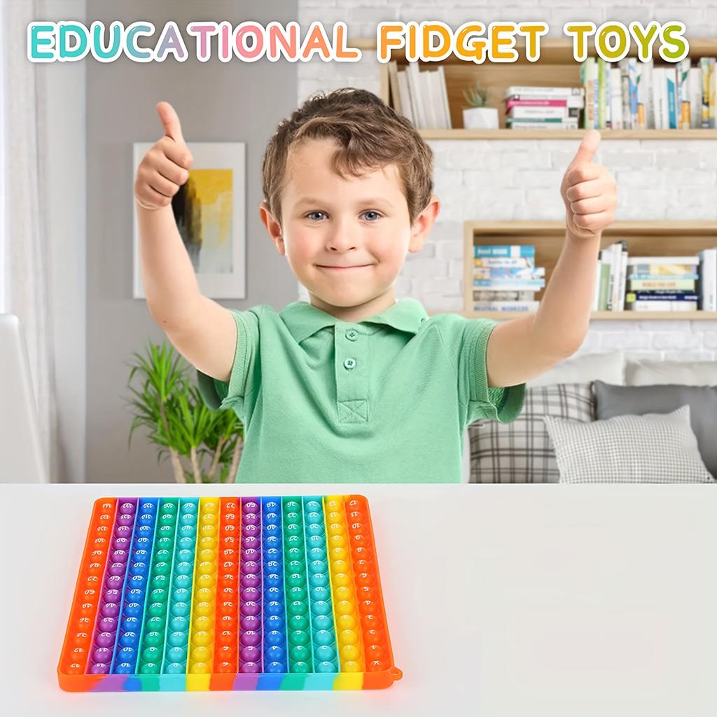 Non-Toxic 12X12 Times Table Silicone Bubble Pop Fidget Toy Interactive Brain Development Puzzle For Enhancing Mathematics Enlightenment