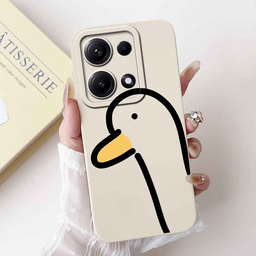 Simple Silicone Case For Redmi Note14s 4G Capa Lovely Panda Rabbit Shockproof Back Cover For Xiaomi Redmi Note 14S Phone Shell