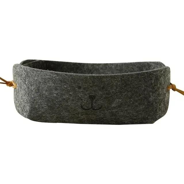 Felt Basket Storage Large Basket for Toy Washing Basket Dirty Clothes Sundries Desk Storage Baskets Box Make Up Organizer New