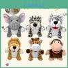 Jungle Animal Hand Puppets Lion Tiger Deer Monkey Plush Toys For Kids