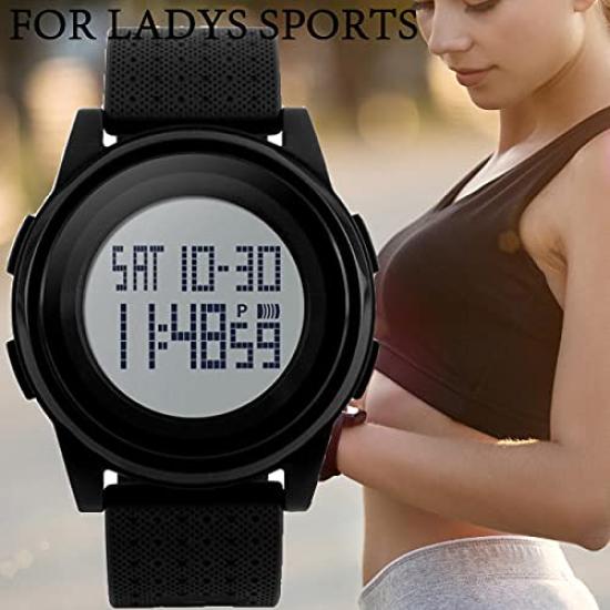 SKMEI Sports Digital Watch Time Daily Enhanced Japanese Instruction Manual Double Time Countdown [GAWZ JAPAN] Ultra-thin [5 Colors] Set, Waterproof,