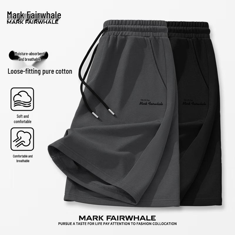 MARK FAIRWHALE Men's Pure Cotton Casual Shorts