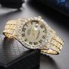 Rhinestone Steel Belt Full Diamond Watch Premium Calendar Roman Gypsy Quartz Watch