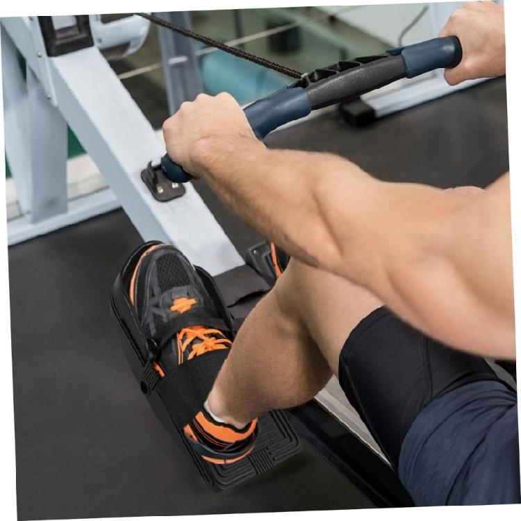 Rowing Machine Foot Pedals Fitness Equipment Flat Pedals Home Sports Black Pedals Rowing Machine Accessories Enduring